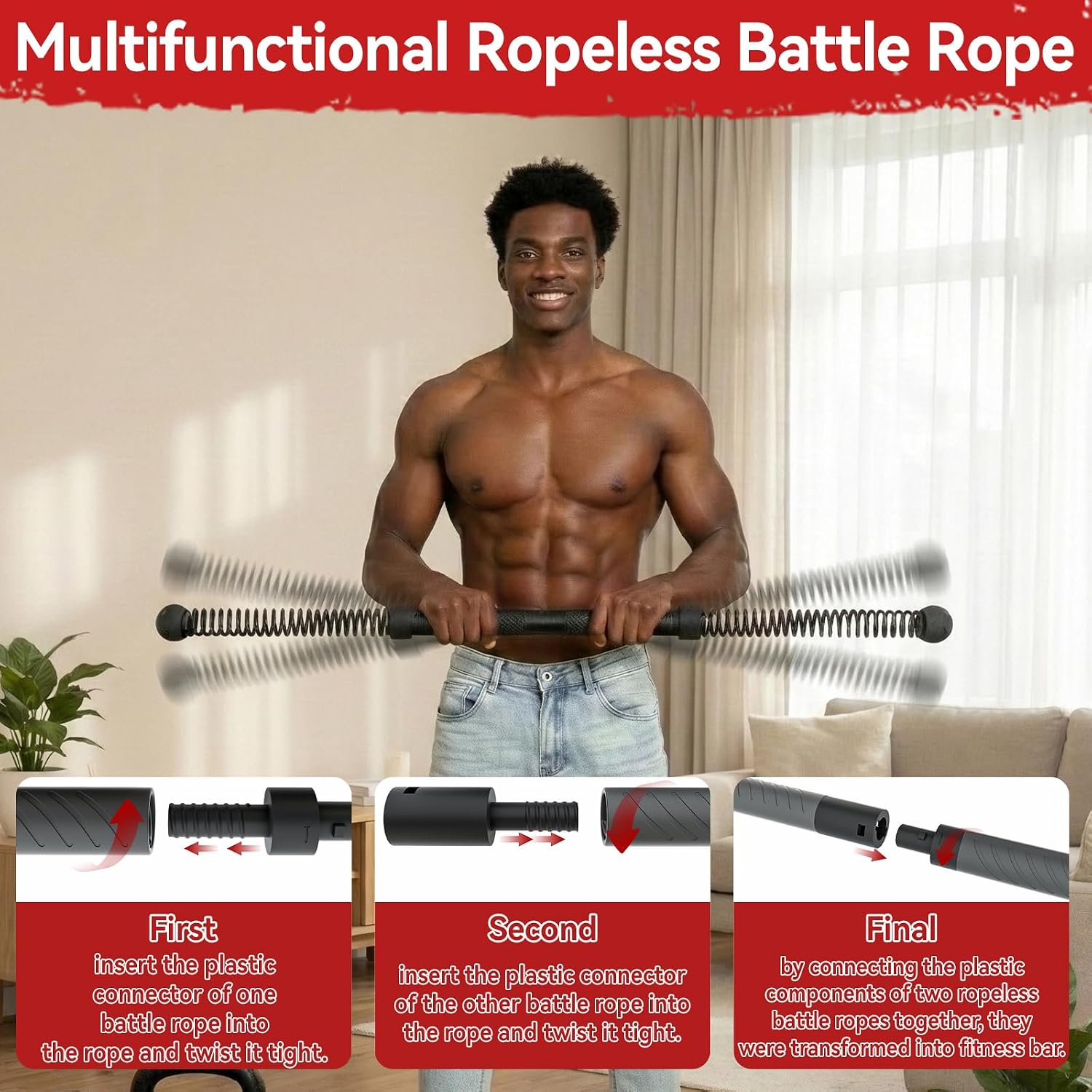 Heavy Equipment Training - 2-in-1 Cordless Battle Rope Power Twister