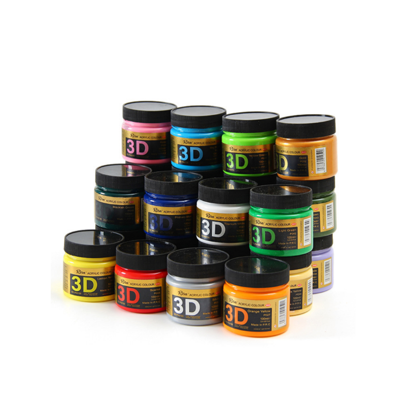 Heavy Equipment Painting - Set Cat Akrilik 3D, 100ml, Tekstur