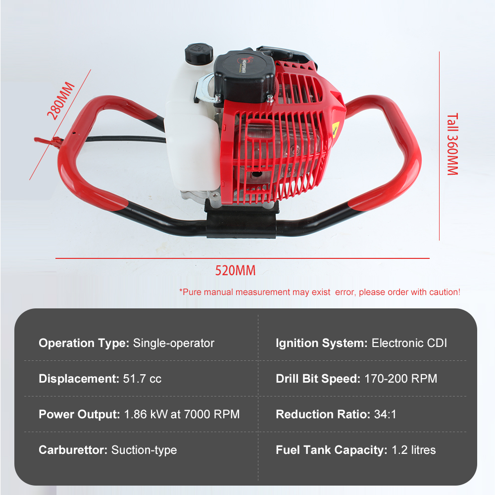 1.86KW Mesin Bor Tanah Bertena - Post Hole Digger ulasan dan harga