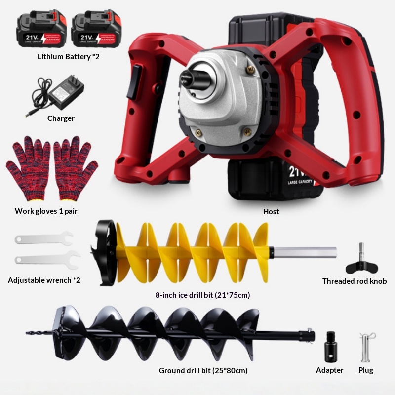 Bor Tanah Listrik Baterai Lith - Post Hole Digger ulasan dan harga